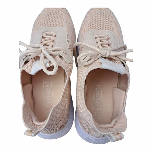 Avenue Nude Peach Sneakers EU Size 39 US Size 8.5 Mesh Slip-On Sock Shoe - Picture 9 of 15